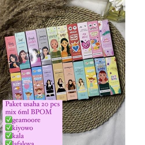 ♥F⚡ASH SALE♥ PAKET USAHA PARFUM 6ml BPOM 20 pcs GEAMOORE KIYOWO LAFALOVA KALA MEN/ GIRL
