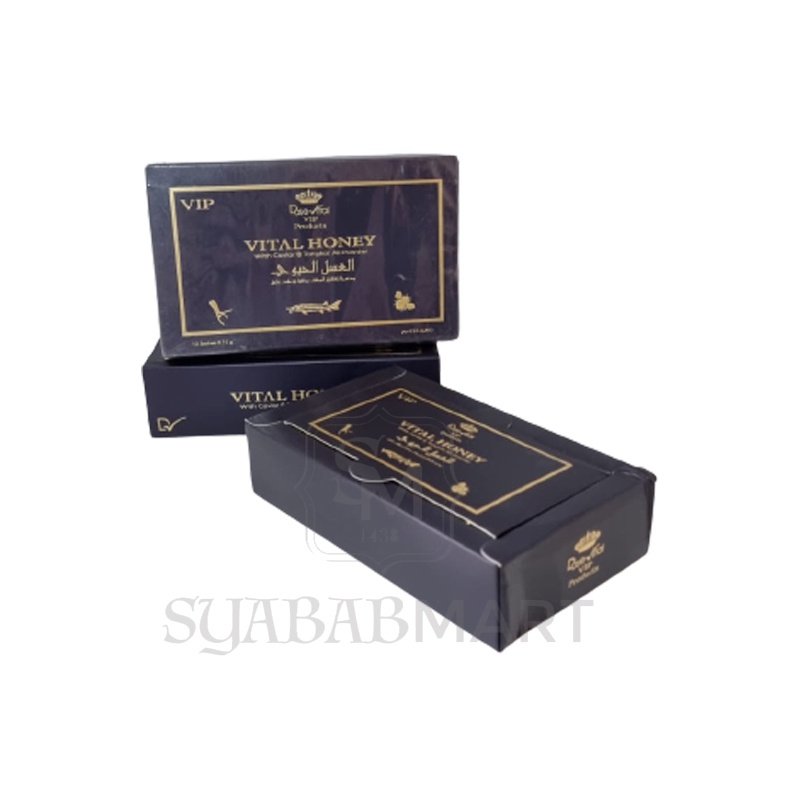 Vital Honey Vip 1 Box Isi 12 With Caviar Tongkat Ali Bukan Etumax || Madu Sehat Pria || For Men