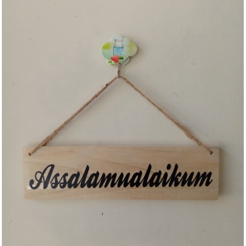 GANTUNGAN PINTU ASSALAMUALAIKUM | GANTUNGAN SALAM PINTU | TULISAN GANTUNG | DEKORASI DINDING