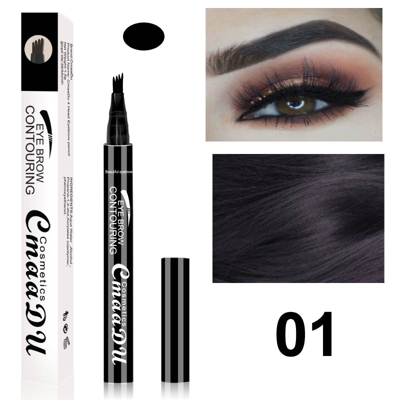CMAADU EYEBROW CONTOURING Pencil 4 Tip Liquid Brow Waterproof Long lasting Cosmetic Eyebrow