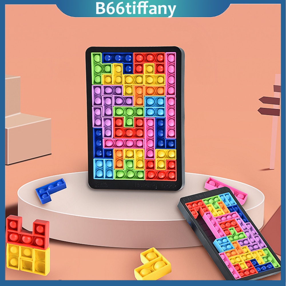 NEW Pop it dadu Mainan Game Building Block Pop It tetris 26 pcs Pop It Push Bubble Pereda Stres Untuk Anak Mainan Puzzle Jigsaw Tetris