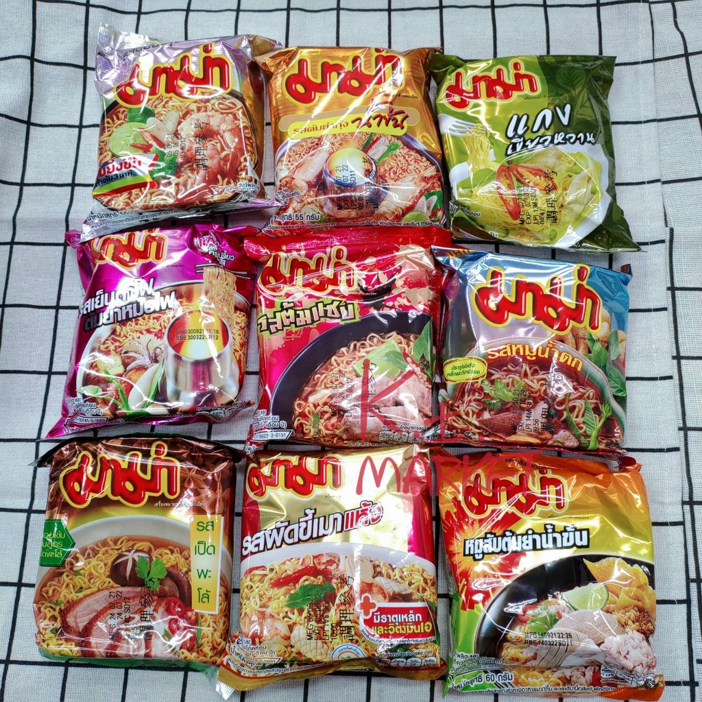 

Thailand MAMA ramen mie instant import noodle seafood tomyum green curry spicy pedas manis gurih