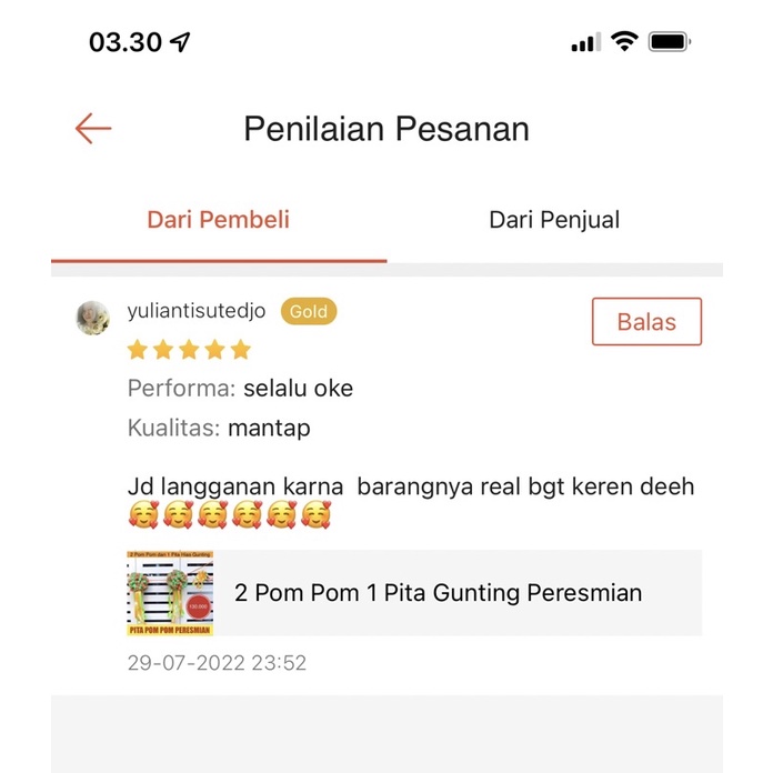 Pita Pom Pom Peresmian Murah Kombinasi Warna