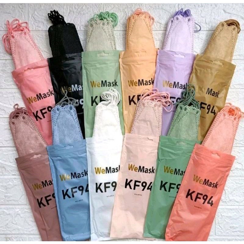 MASKER KF94  WARNA TALI SENADA/ KF 94 WARNA PASTEL NUDE MATCHA PINK KF94 KF 94 ISI 10 PCS