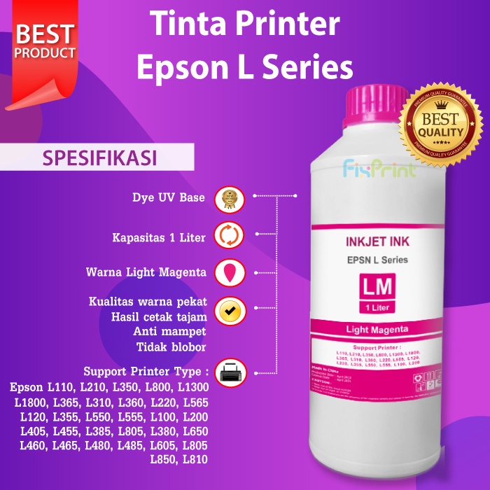 Tinta Khusus Epson 1 Liter Refill Pengganti 003 664 001 673 005 774 Printer L3110 L3210 L1300 L121