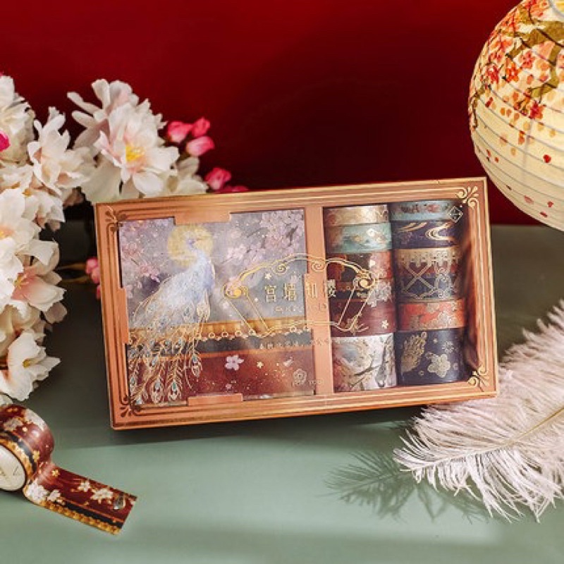 

Washi tape set premium gold foil hampers jepang korea scrapbook journal