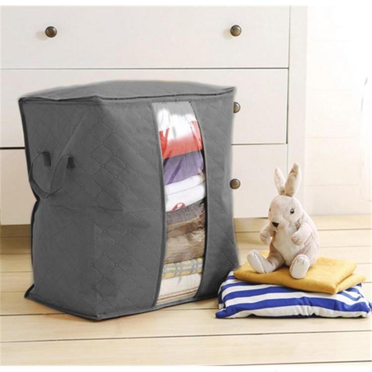 Tempat Penyimpanan Bed Cover BAJU SELIMUT SERAT Bamboo Storage Box Organizer Bag Kotak tas Penyimpanan SPREI Sprey Jumbo Serbaguna