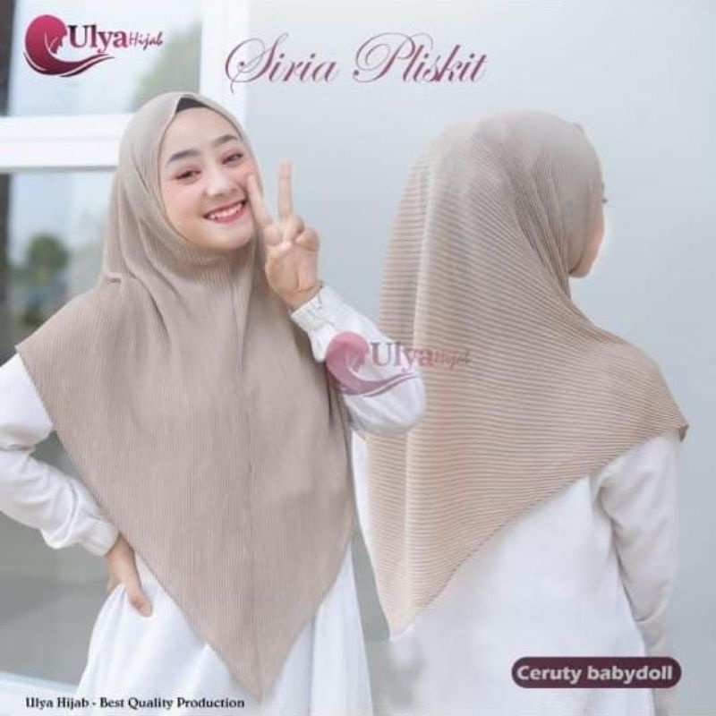 HIJAB INSTAN SIRIA PLISKET PRISKET  BERGO PLISKET CERUTY TANPA TALI BY ULYA HIJAB PREMIUM TERMURAH T