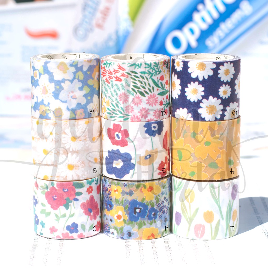 

Masking Tape Motif Flower Selotip Bunga Indah Isolasi Washi Tape GH 314003
