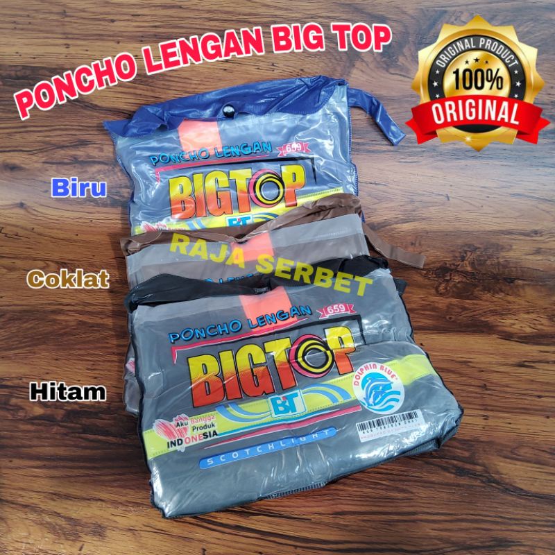 Jas Hujan Poncho Lengan Big Top Dolphin Blue