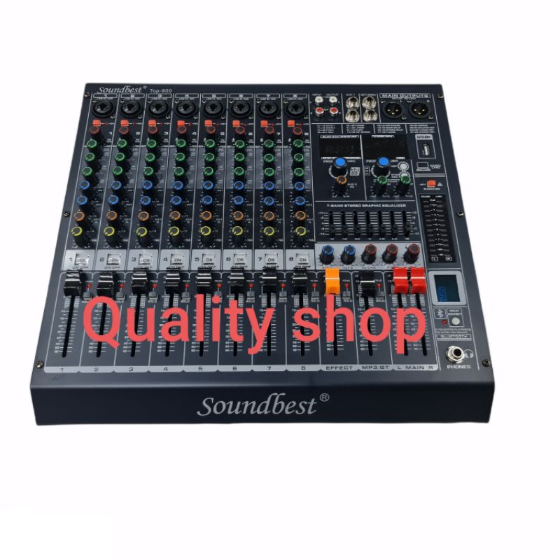 Mixer SoundBest Top 800 Original 8 Channel Bluetooth - USB Recording