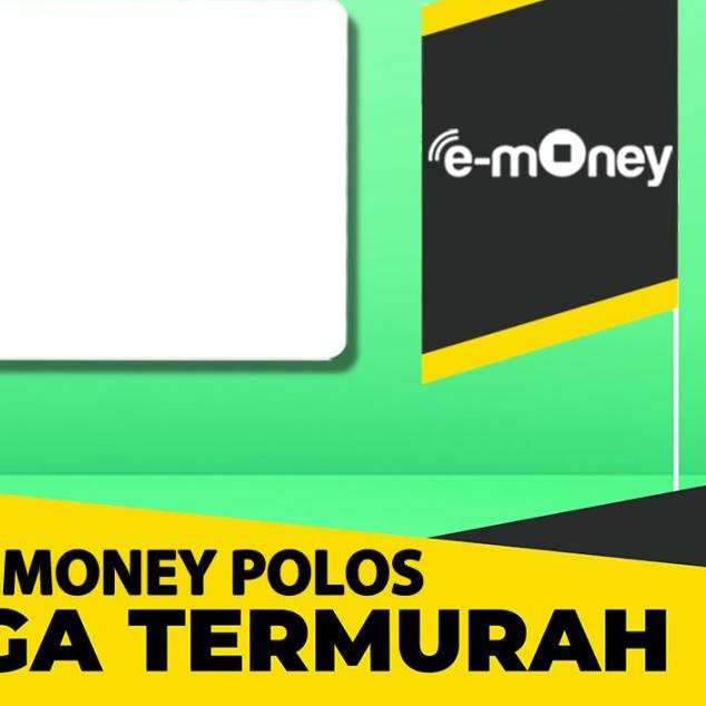 ✱ Kartu EMONEY MANDIRI UV PRINT TINTA PUTIH / E-MONEY / E MONEY POLOSAN - 1 SISI ✳