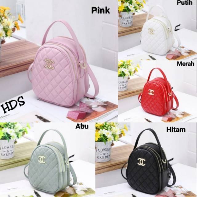 Tas Multifungsi Mini CERRYBELL Selempang jait2 &amp; Ransel / tas murah / Tas Selempang Wanita Cantik