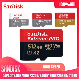 Local Stock 100% Original Memory card 8GB/16GB/32GB/64GB/128GB/256GB/512GB Transfer Up to 80Mbps/100Mbps/160Mbps/170Mbps Extreme Pro / Ultra Kartu Memori