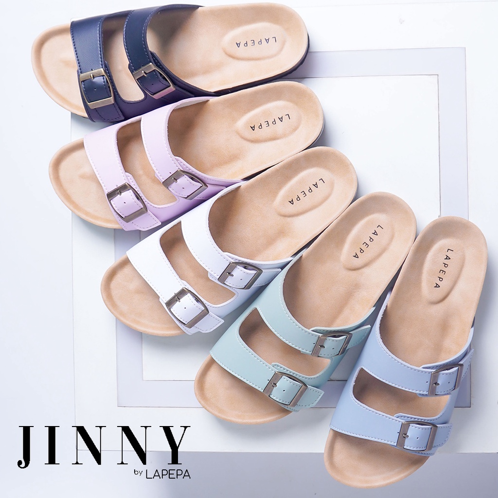 AVLINSTORE - tipe JINNY Sandal Wanita Casual Model Birken Sol Puyuh  Sendal Cewek Sol Kulit Santai Ban dua Empuk