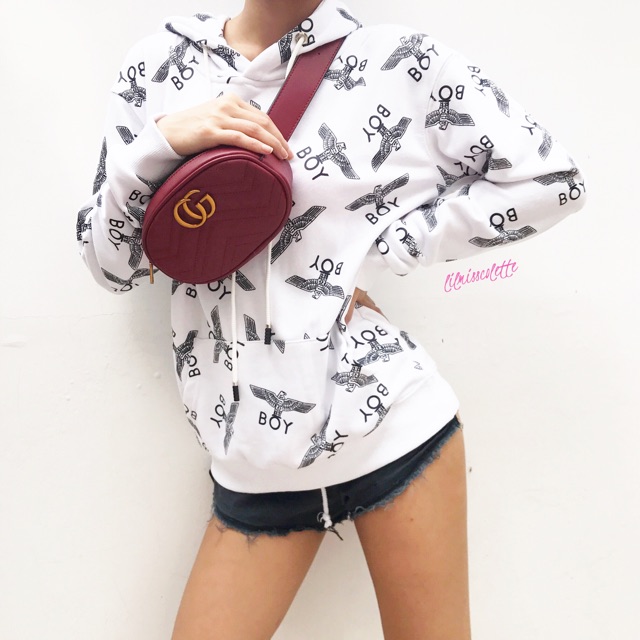 Sweater Hoodie Boy London Logo White Original Branded