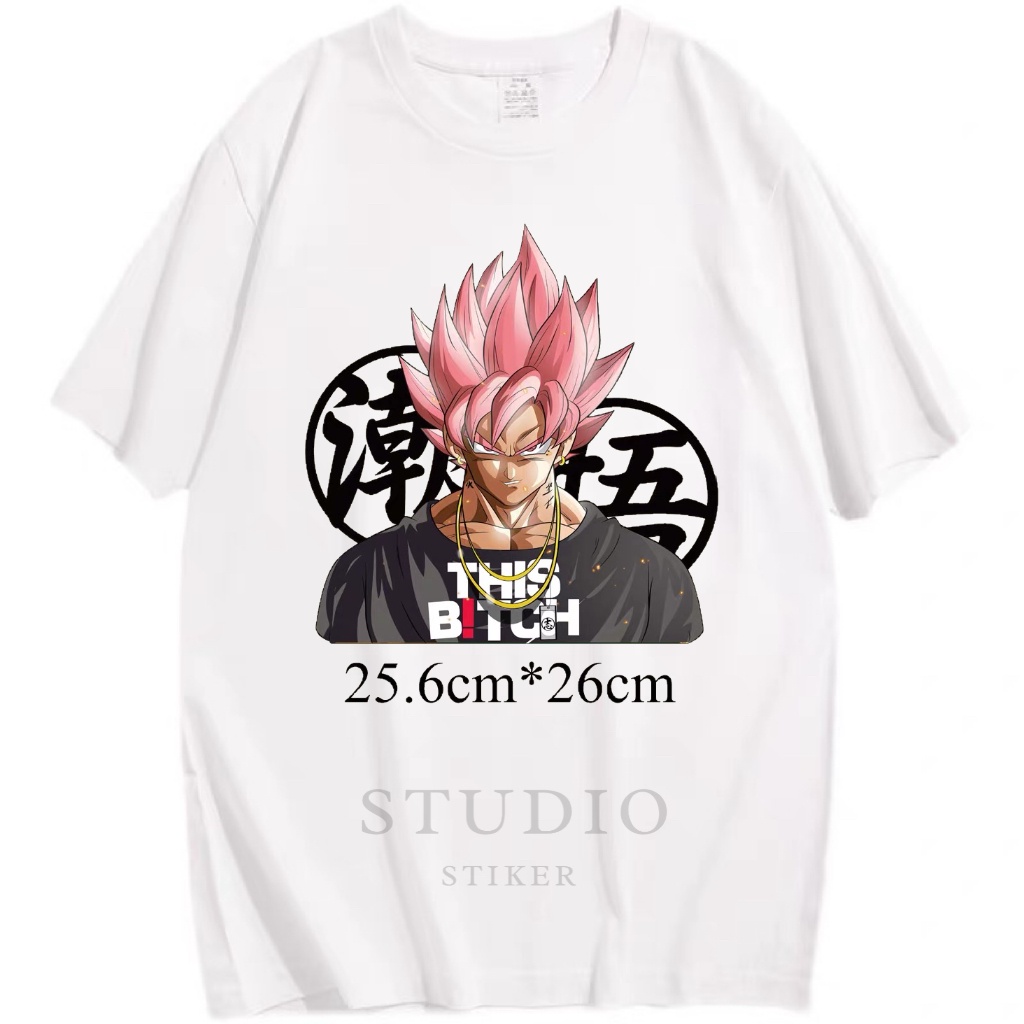 Stikerstudio - Sablon Kaos Stiker Baju Dragon Ball / Stiker Baju Setrika Dragon Ball Goku / Stiker S