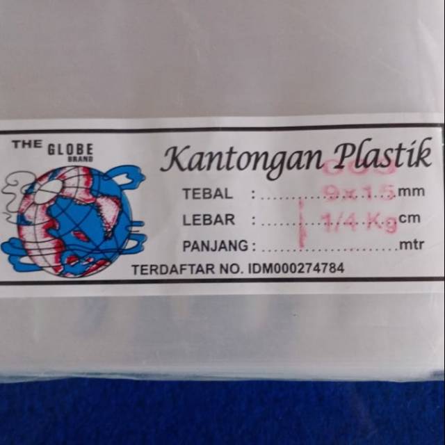 Plastik PP The Globe 9x15