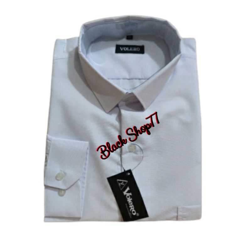 Kemeja Pria Lengan Panjang (VOLERO) Bahan Katun Putih/Hitam