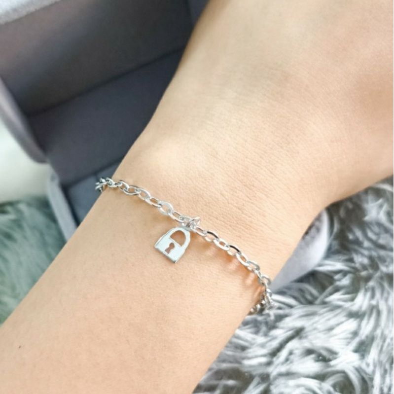 Gelang Wanita tali Stainless Steel Bunga Kendari style korea Emas Asli