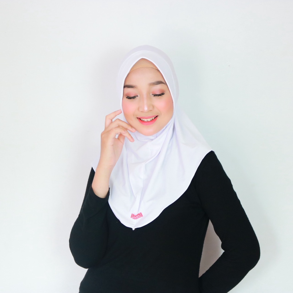 Kerudung Khimar Instan Hijab Sporty pet bahan Jersey Olahraga Volly Basket Futsal By Shamira-4