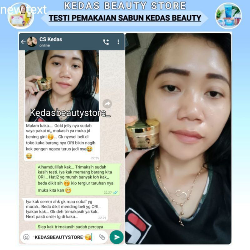 [READY]KEDAS BEAUTY GOLD JELLY 10 GRAM / CREAM GLOWING