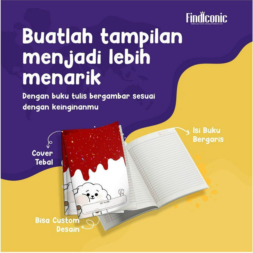 

COD - Buku Sekolah Murah - Buku Unik - Buku lucu - Bt21 - BTS - Bisa Custom Nama /Gambar- Tata - Cooky - Chimmy - Koya - Mang - Rj - Shooky- Buku Murah- Buku Sekolah anak- yogjakarta