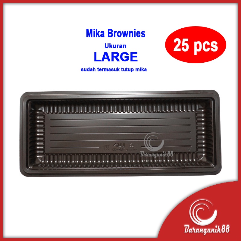 [25 pcs] Mika Brownies Large Lux Food Grade High Quality Kotak Kue Sushi