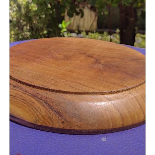 piring ceper/liuk/bulat 25cm kayu jati