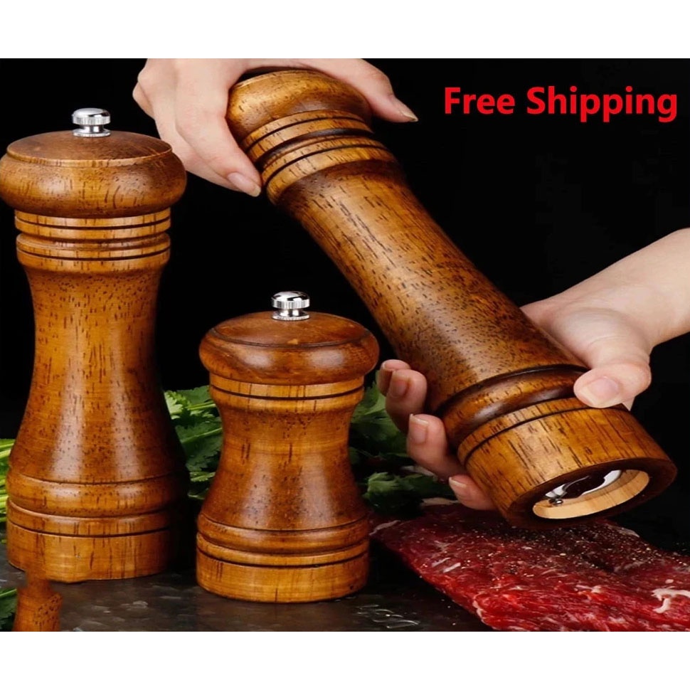 Penggiling Biji Lada Manual Spice Pepper Mill Grinder 8 Inch - GP305 - Brown