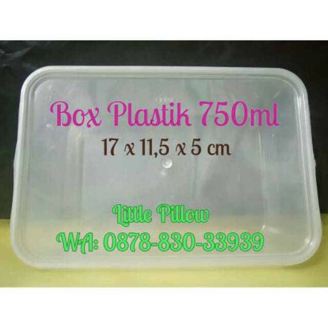 (ISI 25PCS - KOTAK 750) Kotak Makan Plastik 750ml/ Box Plastik/ Food Container/ Kotak Makan Bening