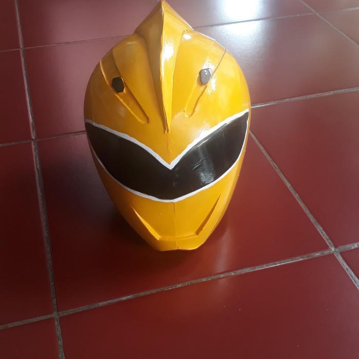 Rahma | Helm Cosplay Power Ranger Dino Thunder Kuning Kekinian Terlaris