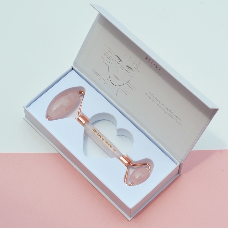 [RELIVE by Tinkerblush] Rose Quartz Face Roller 100% Batu Asli