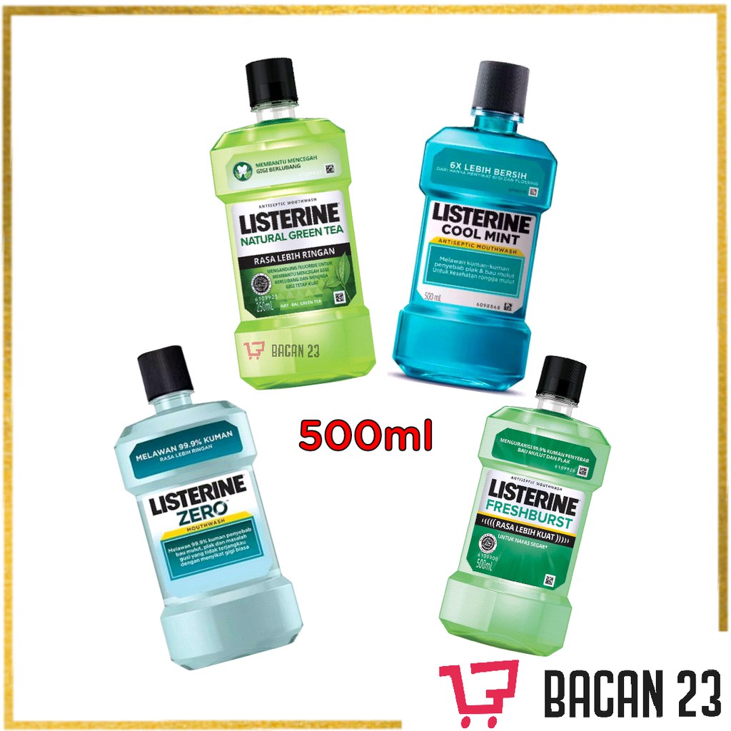 Listerine (500ml) / Pembersih Penyegar Mulut / Bacan 23 - Bacan23