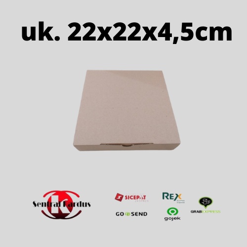 

(10PCS) Kardus box 22x22x4,5cm (ECER) Diecut dus pizza kotak packing aksesories kue hampers giftbox