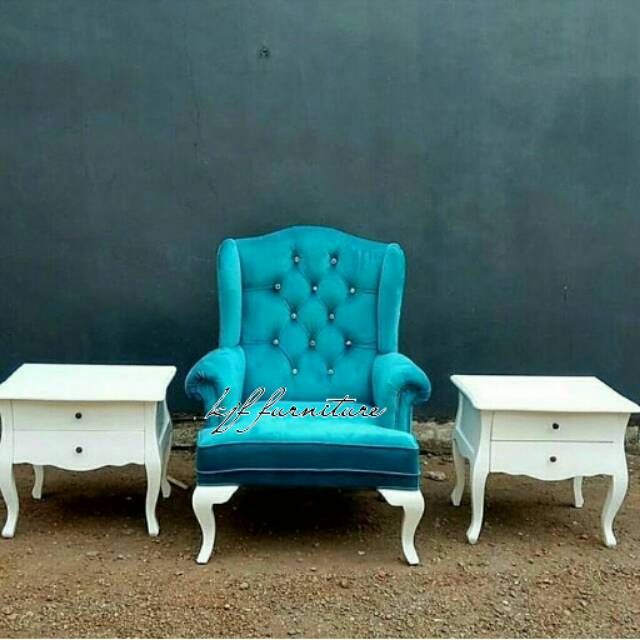 Sofa wing chair sofa retro wing chair sofa retro klasik single KJF