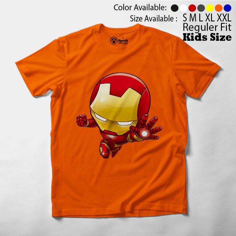 Baju Anak / Kaos Atasan Anak / Kids T Shirt Baby Marvel Chibi Kawaii Iron Man