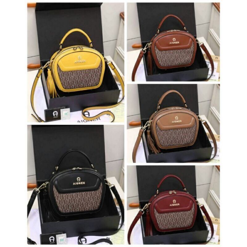 Tas selempang Aigner 89127 (with box) / Tas selempang wanita / Tas selempang cewek PREMIUM