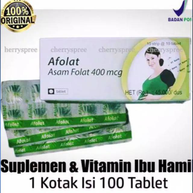 Afolat Asam Folat 400mg / box isi 10strip