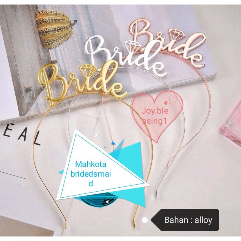 BANDO MAHKOTA BRIDESMAID /BANDO WEDDING/ BANDO MAHKOTA