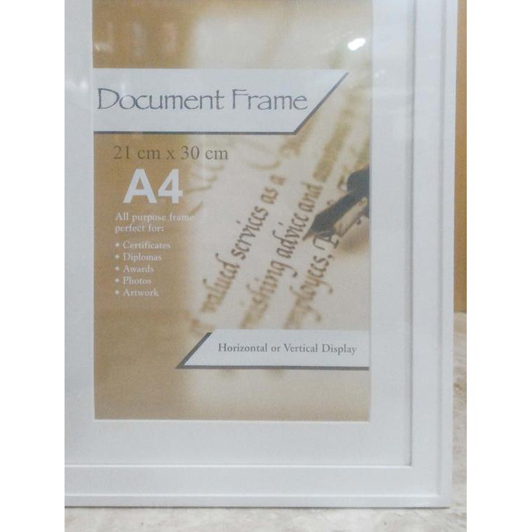 ⅎ Bingkai Foto Kayu 10 R Warna Putih Minimalis dengan Matteboard (LIS) ✬