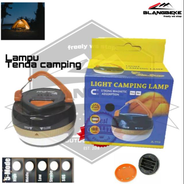 Lampu tenda MAGNETIC lampu EMERGENCY model bakpao BATERAI AAA