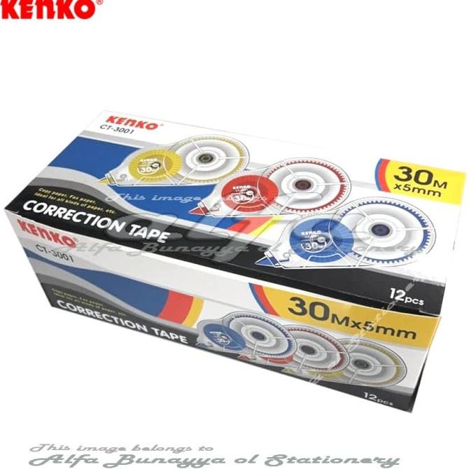 

BAYAR DITEMPAT KENKO Correction Tape 30m CT 3001 (12pc) Tip x 30 Meter Tipe Ex Roll/PULPEN GEL/PULPEN LUCU/PULPEN 1 PACK/PENSIL WARNA/PENSIL 2B/PENGHAPUS JOYKO/PENGHAPUS LUCU/RAUTAN PENSIL PUTAR/RAUTAN ELEKTRIK/SPIDOL WARNA/SPIDOL PERMANEN/SPIDOL