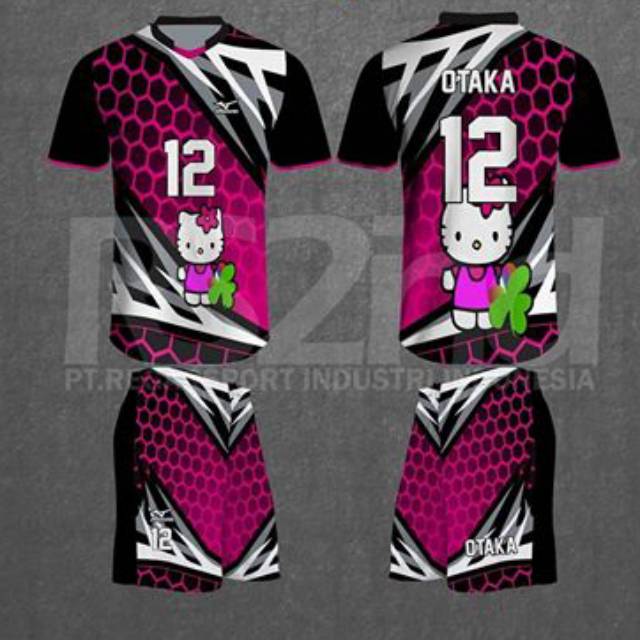 Karakter Hello Kitty A1 Kostum Volley Kostum Voli Baju Volley Baju Voli Desain Elegan Shopee Indonesia