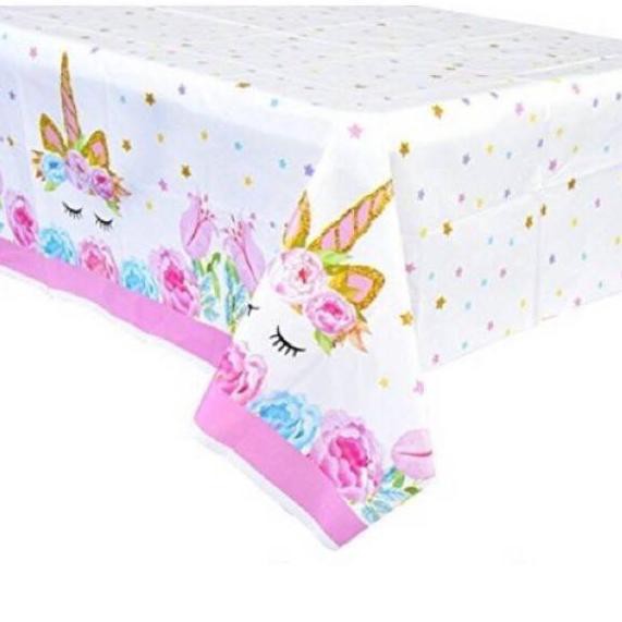 Taplak Meja Pesta Taplak Meja Plastik Taplak Meja Karakter LOL Unicorn Table Cover LOL Unicorn