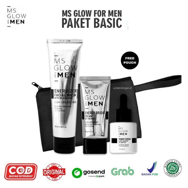 Ms glow Serummen facial washmen creammen paket basic paket complite paket cowok 100% original