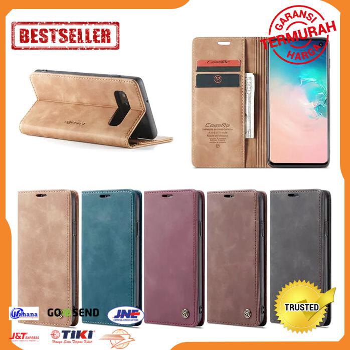 FLIP CASE HP SAMSUNG S10 PLUS S10PLUS WALLET LEATHER CASE KULIT