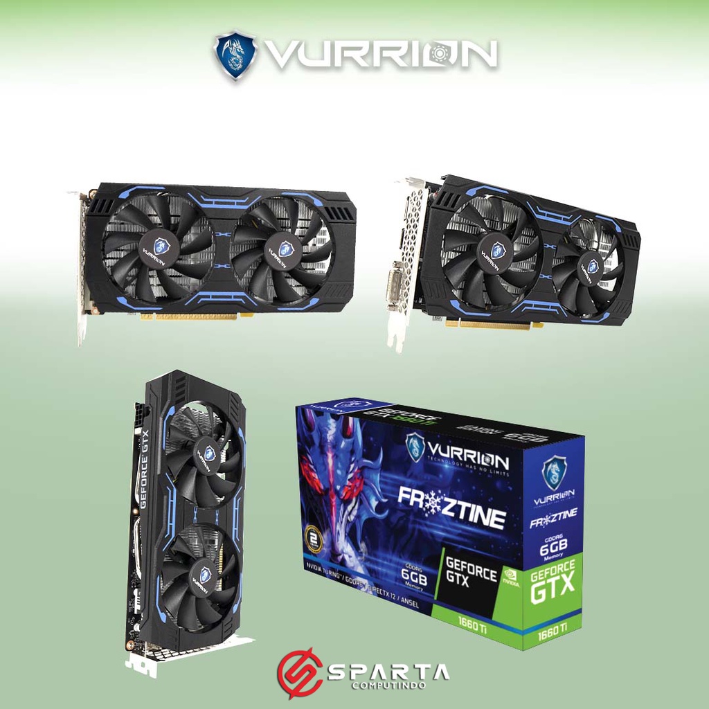 VGA Card Nvidia Geforce GTX 1660 TI 6GB GDDR6 Vurrion New Garansi Resmi