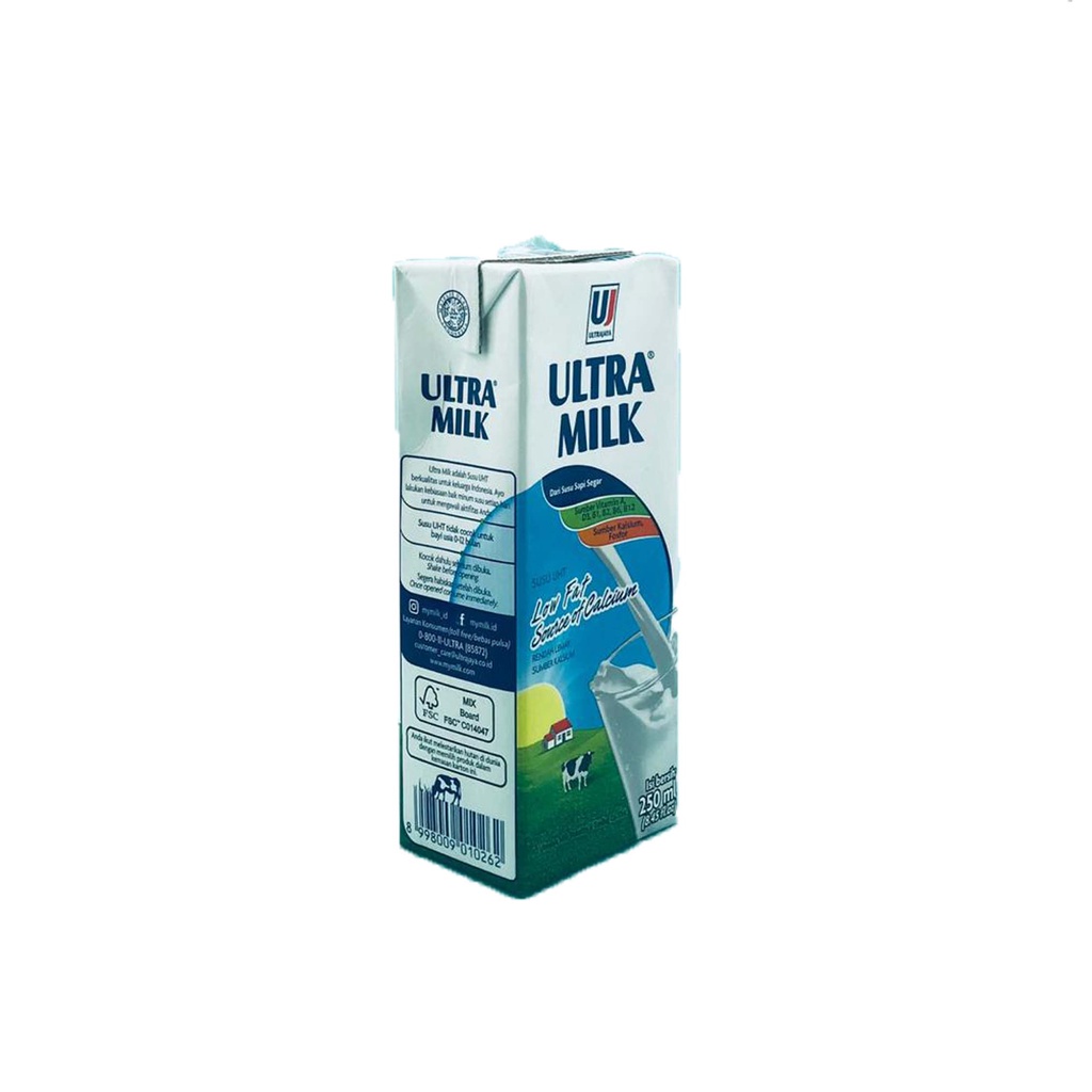 Ultra Milk * Susu UHT * Rendah Lemak * 250ml