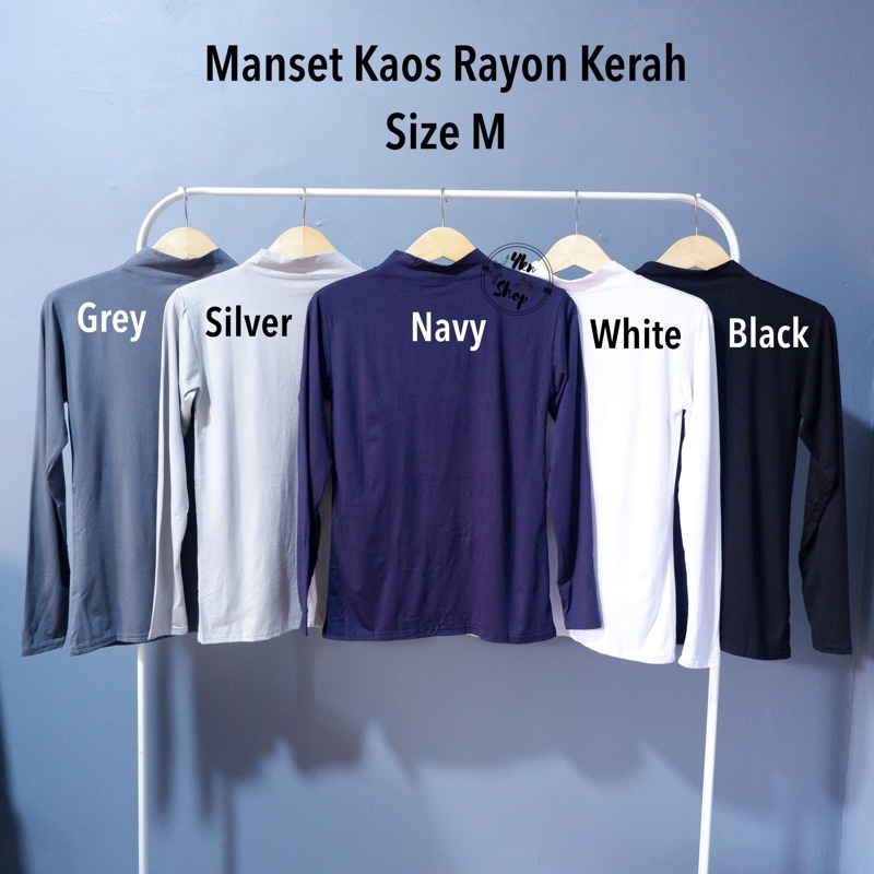 Manset Kaos Rayon Kerah untuk Remaja Size M LD 70cm